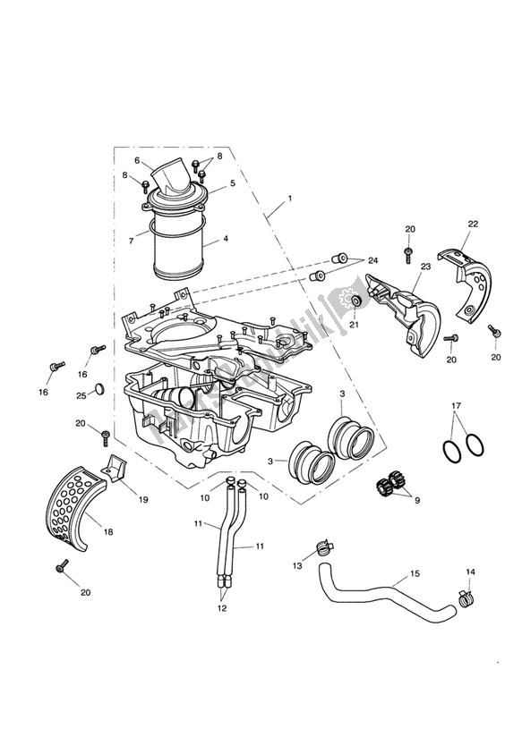 All parts for the Airbox of the Triumph America Carburettor 790 2002 - 2007